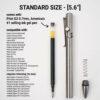 Tactile Turn Titanium Bolt Action Pen - Standard Length 5.6" - Refillable Retractable Ink