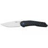 Zero Tolerance 0545BLUCF - 3.2″ Stonewashed CPM-Magnacut Blade with Carbon Fibre/Titanium Handles, Frame Lock