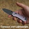 CIVIVI Baby Banter 2 C23074-2, 2.34" Black Stonewashed Nitro-V Blade, Purple Machined Aluminium Handles, Crossbar Lock