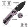 CIVIVI Baby Banter 2 C23074-2, 2.34" Black Stonewashed Nitro-V Blade, Purple Machined Aluminium Handles, Crossbar Lock
