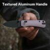 CIVIVI Baby Banter 2 C23074-2, 2.34" Black Stonewashed Nitro-V Blade, Purple Machined Aluminium Handles, Crossbar Lock