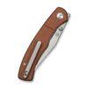 CIVIVI Clingman C23065-3, Brown Canvas Micarta Handle, 2.99" Satin Nitro-V Blade, Liner Lock