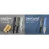 CIVIVI Button Lock Elementum II C18062PD-2, 2.96" Satin Nitro-V Blade, Blue Textured Aluminium Handles