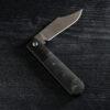 Jack Wolf Knives Big Bro Jack, Premium Series, 2.94" S90V Blade, Black Dunes FatCarbon Scales, Slip Joint
