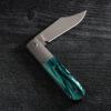 Jack Wolf Knives Big Bro Jack, Premium Series, 2.94" S90V Blade, Oz Green Kirinite Scales, Slip Joint