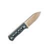 QSP Canary Fixed Blade Neck Knife QS141-G, Brass/Copper Damascus Blade, Blue Camo CF Handles, with Neck Pouch