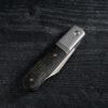 Jack Wolf Knives Big Bro Jack, Steel Series, 2.94" 14C28N Blade, Black Burlap Micarta Scales, Slip Joint