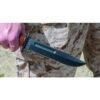 KA-BAR USMC Fighter, 7" Black Plain Fixed Blade, Leather Handles, Leather Pouch KA1217