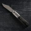 Jack Wolf Knives Big Bro Jack, Steel Series, 2.94" 14C28N Blade, Black Burlap Micarta Scales, Slip Joint