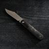 Jack Wolf Knives Big Bro Jack, Premium Series, 2.94" S90V Blade, Black Dunes FatCarbon Scales, Slip Joint