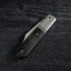 Jack Wolf Knives Big Bro Jack, Steel Series, 2.94" 14C28N Blade, Black Burlap Micarta Scales, Slip Joint