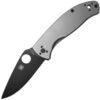 Spyderco Tenacious R.I.L. - 3.35" 8Cr13MoV Black DLC Blade, Grey Titanium Handle. C122TIBKP