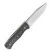 QSP Bison V2 QS134-A, 4.5" Satin D2 Fixed Blade, Black Micarta Handle, Kydex Pouch