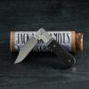 Jack Wolf Knives Big Bro Jack, Steel Series, 2.94" 14C28N Blade, Black Burlap Micarta Scales, Slip Joint