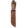 KA-BAR USMC 125th Anniversary Knife, 7" Fixed Blade, Leather Handles, Leather Pouch KA9226