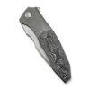 WE Knife Co. Archeozoic WE23091-2, 4" Hand Rubbed M390 Blade, Grey Hand Rubbed Titanium Handles
