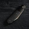 Jack Wolf Knives Big Bro Jack, Premium Series, 2.94" S90V Blade, Black Dunes FatCarbon Scales, Slip Joint