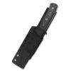 QSP Bison V2 QS134-A, 4.5" Satin D2 Fixed Blade, Black Micarta Handle, Kydex Pouch