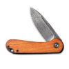 CIVIVI Elementum C907DS-2, Cuibourtia Wood Handle, 2.96" Damascus Blade