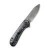 CIVIVI Elementum C907C-DS2, Shredded Carbon Fibre and Silver in Resin Handle, 2.96" Damascus Blade