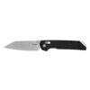 Kershaw Iridium Reverse Tanto 2038R DuraLock KVT Folding Knife 3.4" Stonewashed Reverse Tanto D2 Blade, Black Aluminium Handles