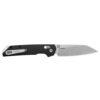 Kershaw Iridium Reverse Tanto 2038R DuraLock KVT Folding Knife 3.4" Stonewashed Reverse Tanto D2 Blade, Black Aluminium Handles
