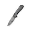 CIVIVI  Button Lock Elementum II C18062PB-DS1, Twill Carbon Fibre Overlay on Black G10 with Damascus Blade