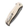 CIVIVI Incindie C23053-DS1,  3.48" Damascus Spear Point Blade, Ivory G10 Handles, Button Lock, Reversible Clip