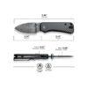 CIVIVI Baby Banter C19068S-DS1, Twill Carbon Fibre on Black G10 with Damascus Blade
