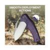 CIVIVI BullTusk C23017-3, Purple Canvas Micarta Handle, 3.48" Satin 14C28N Blade