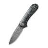 CIVIVI Elementum C907C-DS2, Shredded Carbon Fibre and Silver in Resin Handle, 2.96" Damascus Blade
