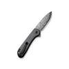 CIVIVI  Button Lock Elementum II C18062PB-DS1, Twill Carbon Fibre Overlay on Black G10 with Damascus Blade