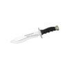 Muela Commando 85-162 Silver/Black - 6.3" Satin Nitro-42 Blade, Black Handle, Black Leather Pouch