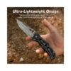 CIVIVI Biophase C23083C-DS1, Skeletonised Aluminium and Carbon Fibre Overlaid G10 Handles, Damascus Blade