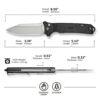 CIVIVI Neurohaptic C23080-2, Milled Black Shredded G10 Handles, 3.74" Stonewashed Nitro-V Blade, Button Lock