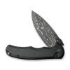 CIVIVI Button Lock Praxis C18026E-DS1, Black Aluminium with Damascus Blade