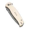 CIVIVI Incindie C23053-DS1,  3.48" Damascus Spear Point Blade, Ivory G10 Handles, Button Lock, Reversible Clip