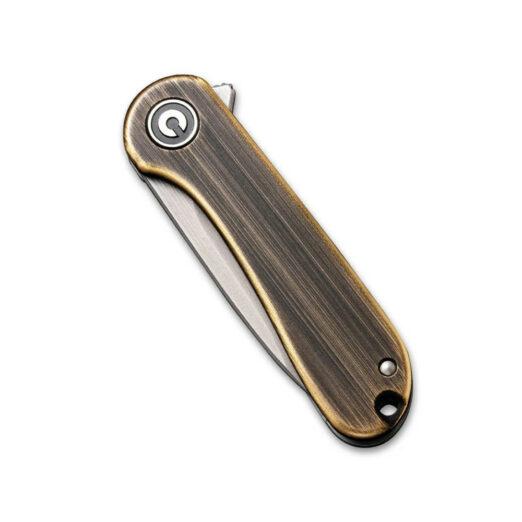 CIVIVI Mini Elementum C18062Q-1 Hand Rubbed Brass Keychain Knife