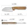 CIVIVI Hid C23008-3, 4.14" Satin 14C28N Reverse Tanto Blade, Brown G10 Handles, Nested Liner Lock