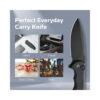 CIVIVI Button Lock Praxis C18026E-1, Black Aluminium Handle, 3.75" Black Stonewashed Nitro-V Blade