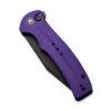 CIVIVI Cogent C20038D-2, Black Stonewashed 14C28N, Purple G10, Button Lock