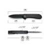 CIVIVI  Button Lock Elementum II C18062P-1, Black G10 with Black Stonewash Nitro-V Blade