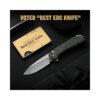 CIVIVI  Button Lock Elementum II C18062P-10, Gold Shred Carbon Fibre Handles, Shredded Carbon Fibre with Damascus Blade