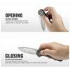 CIVIVI  Button Lock Elementum II C18062P-10, Gold Shred Carbon Fibre Handles, Shredded Carbon Fibre with Damascus Blade