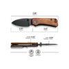 CIVIVI Baby Banter C19068SB-2, Cuibourtia Wood with Black Stonewash Nitro-V Blade