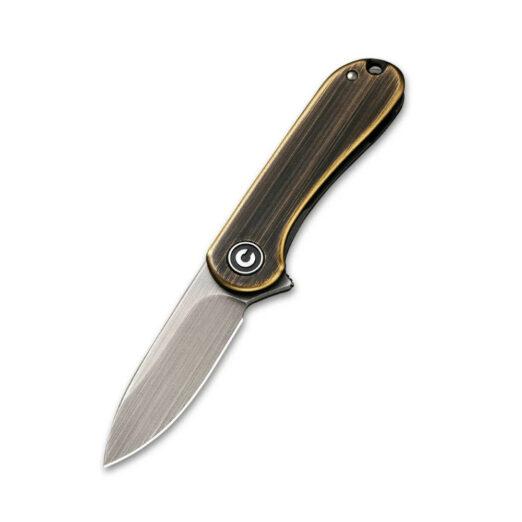 CIVIVI Mini Elementum C18062Q-1 Hand Rubbed Brass Keychain Knife