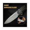 CIVIVI  Button Lock Elementum II C18062P-10, Gold Shred Carbon Fibre Handles, Shredded Carbon Fibre with Damascus Blade