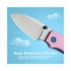 CIVIVI Baby Banter C19068S-10, Powder Pink G10 with Satin Nitro-V Blade