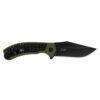 Kershaw Faultline 8760 Flipper 3" Black Oxide Blade, OD Green GFN Handles with Rubber Inserts, Liner Lock