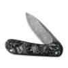CIVIVI Elementum C907C-DS2, Shredded Carbon Fibre and Silver in Resin Handle, 2.96" Damascus Blade